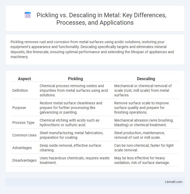 Pickling vs. Descaling in Metal: Key Differences, Processes, and Applications