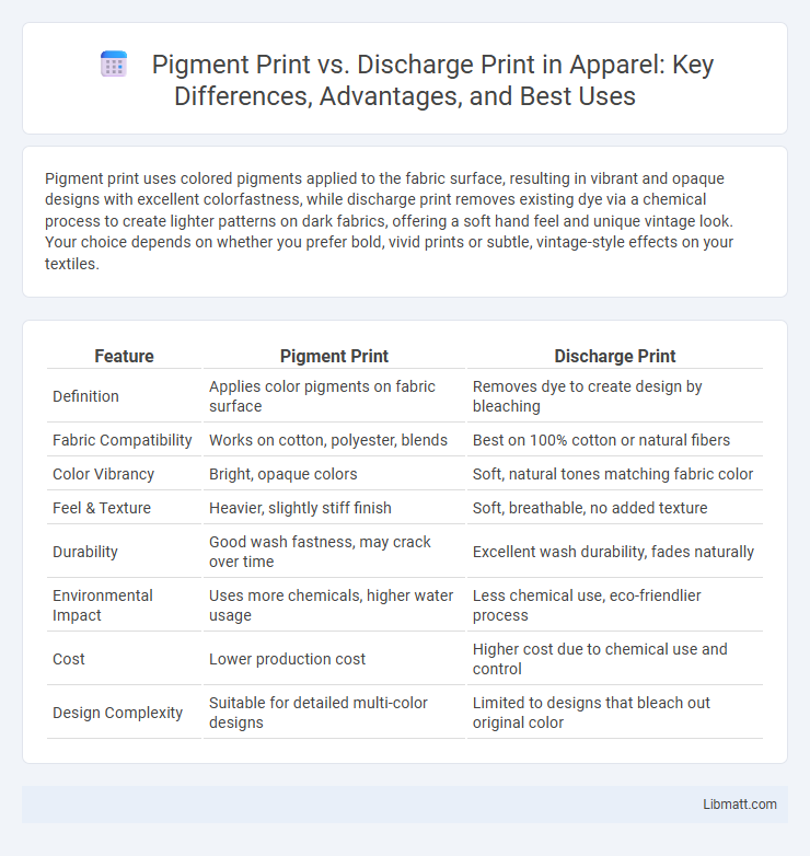 Pigment Print vs. Discharge Print in Apparel: Key Differences, Advantages, and Best Uses
