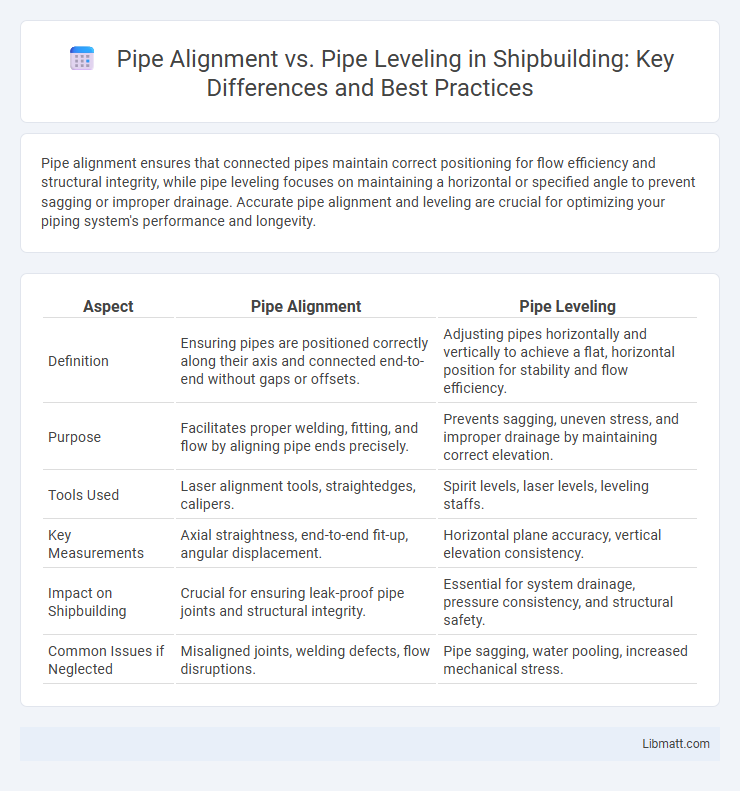 Pipe Alignment vs. Pipe Leveling in Shipbuilding: Key Differences and Best Practices