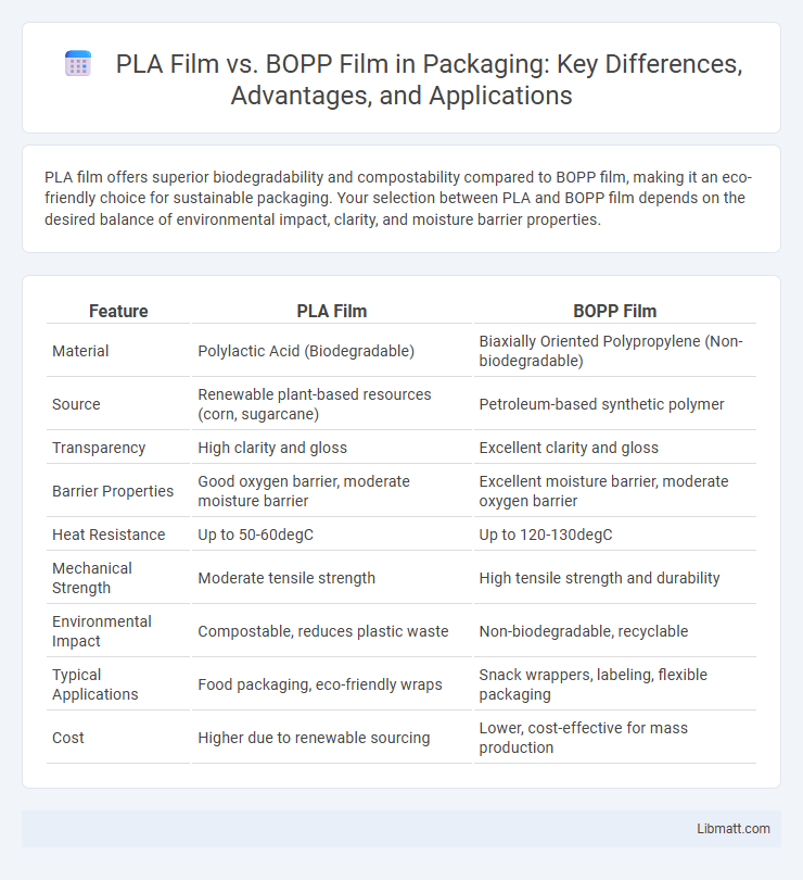 PLA Film vs. BOPP Film in Packaging: Key Differences, Advantages, and Applications