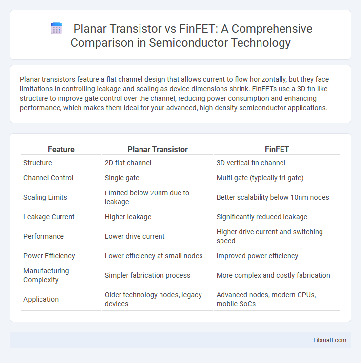 Planar Transistor vs FinFET: A Comprehensive Comparison in Semiconductor Technology