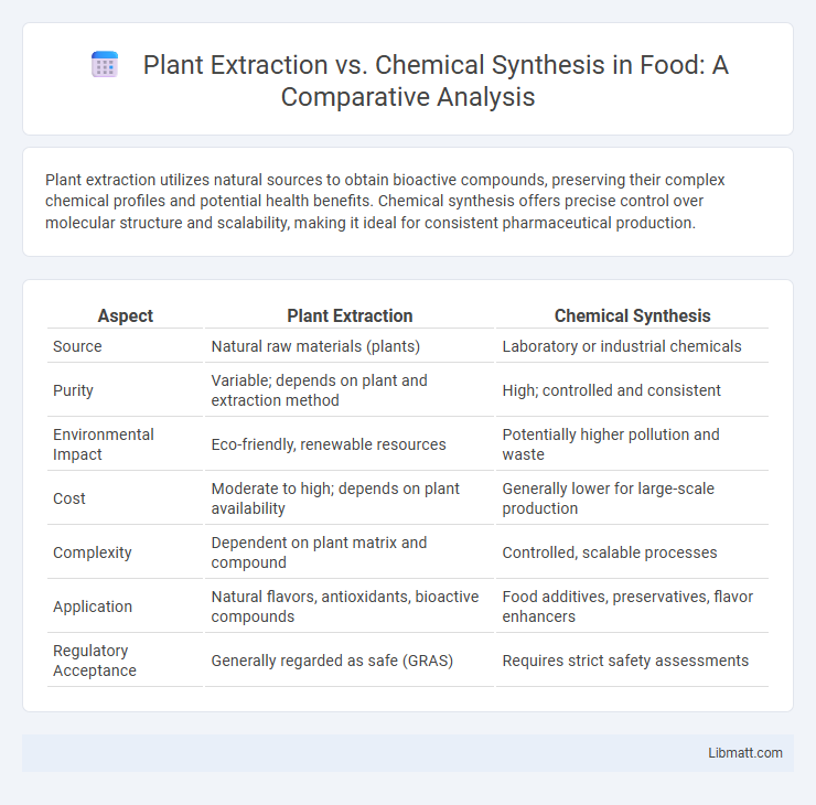 Plant Extraction vs. Chemical Synthesis in Food: A Comparative Analysis