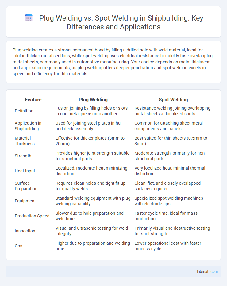 Plug Welding vs. Spot Welding in Shipbuilding: Key Differences and Applications