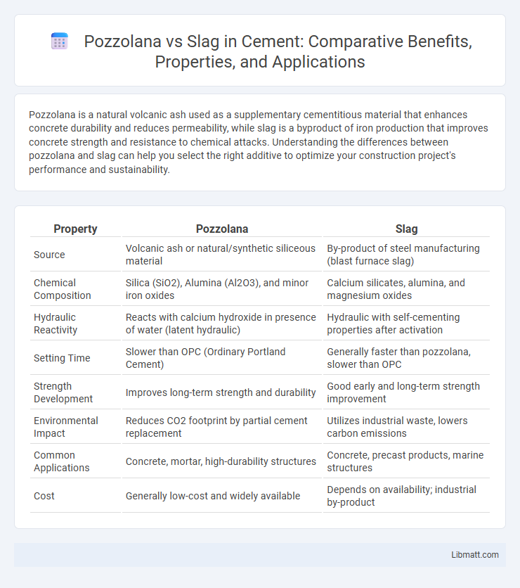 Pozzolana vs Slag in Cement: Comparative Benefits, Properties, and Applications