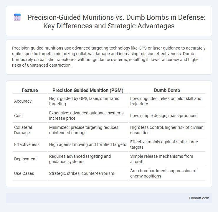 Precision-Guided Munitions vs. Dumb Bombs in Defense: Key Differences and Strategic Advantages
