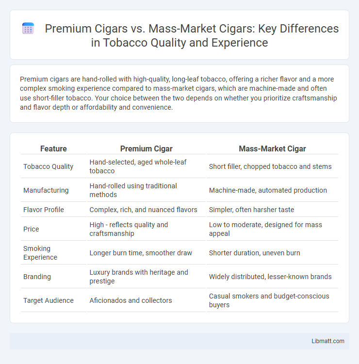 Premium Cigars vs. Mass-Market Cigars: Key Differences in Tobacco Quality and Experience
