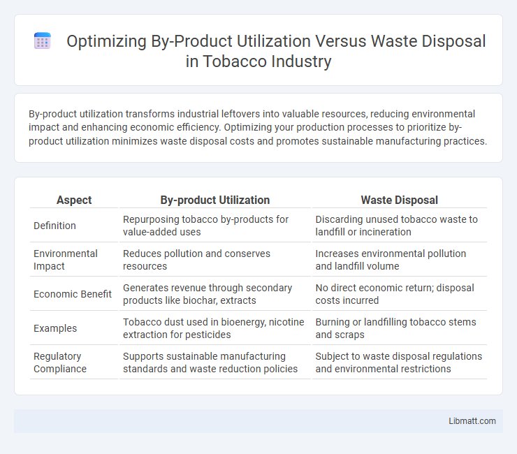 Optimizing By-Product Utilization Versus Waste Disposal in Tobacco Industry