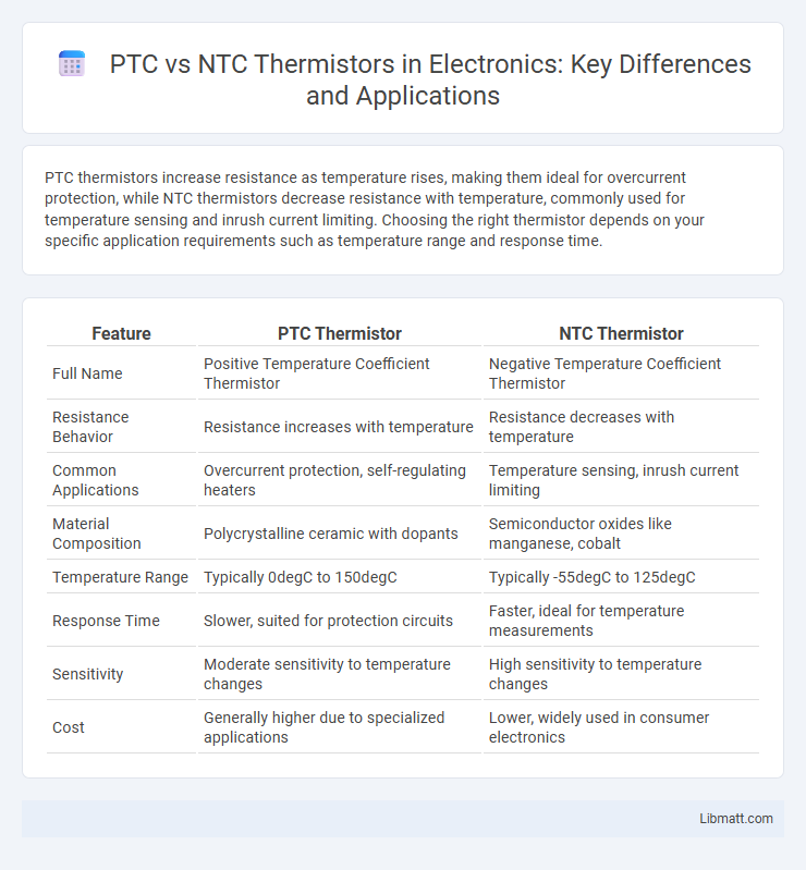 PTC vs NTC Thermistors in Electronics: Key Differences and Applications