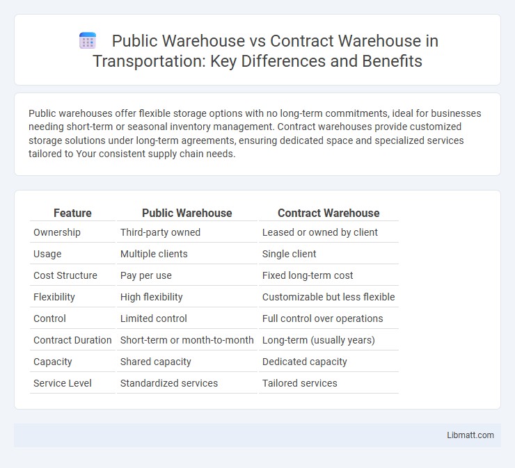 Public Warehouse vs Contract Warehouse in Transportation: Key Differences and Benefits