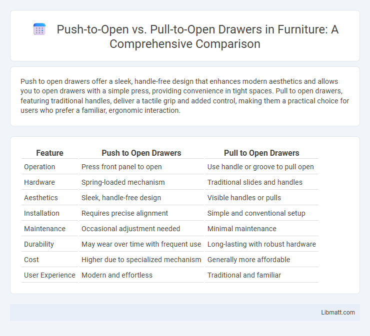 Push-to-Open vs. Pull-to-Open Drawers in Furniture: A Comprehensive Comparison