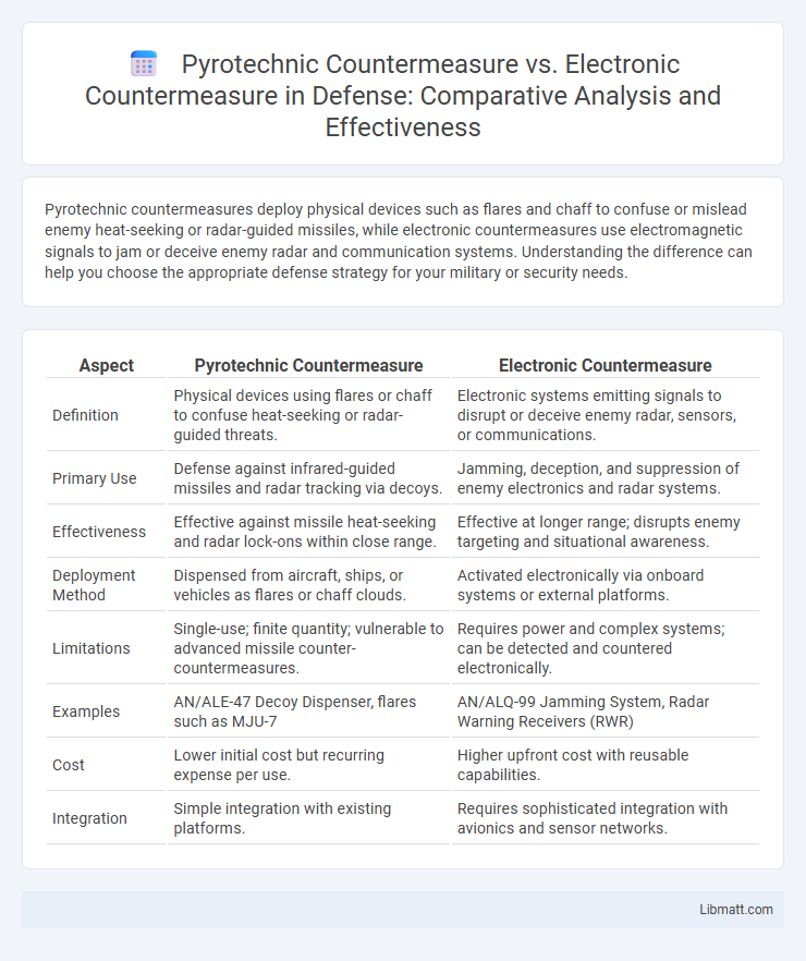 Pyrotechnic Countermeasure vs. Electronic Countermeasure in Defense: Comparative Analysis and Effectiveness