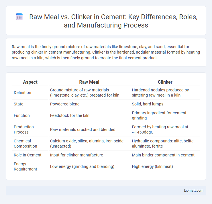 Raw Meal vs. Clinker in Cement: Key Differences, Roles, and Manufacturing Process