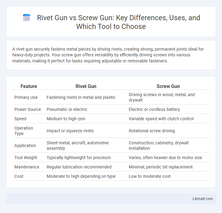 Rivet Gun vs Screw Gun: Key Differences, Uses, and Which Tool to Choose