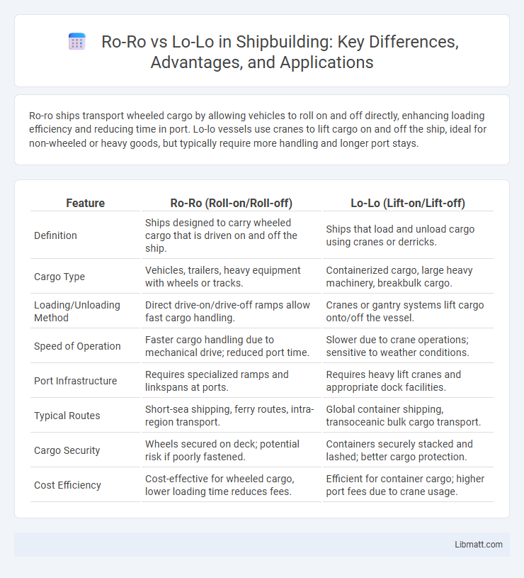 Ro-Ro vs Lo-Lo in Shipbuilding: Key Differences, Advantages, and Applications