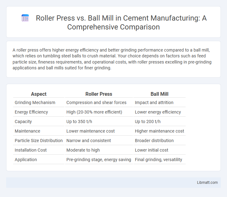 Roller Press vs. Ball Mill in Cement Manufacturing: A Comprehensive Comparison