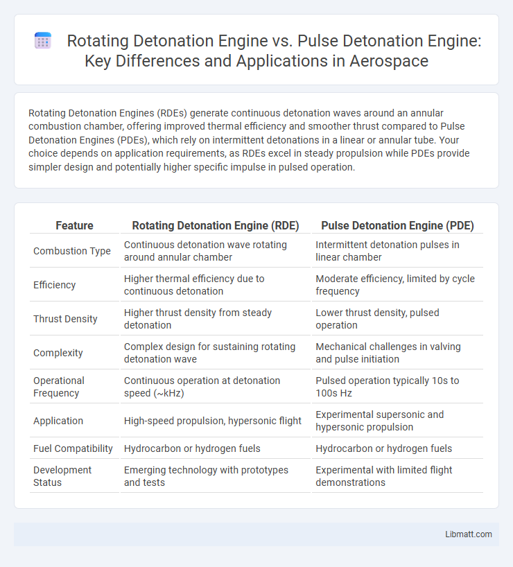 Rotating Detonation Engine vs. Pulse Detonation Engine: Key Differences and Applications in Aerospace