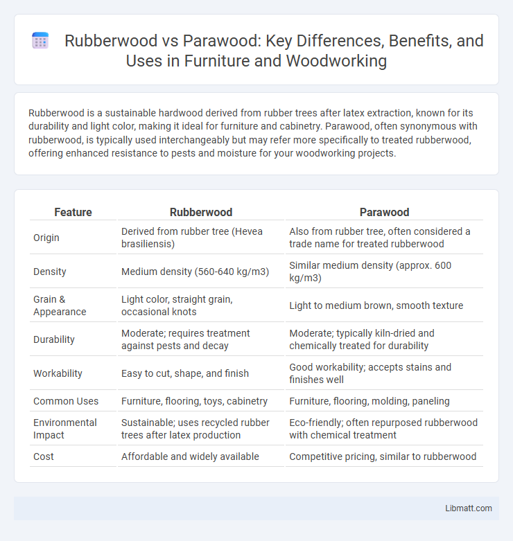 Rubberwood vs Parawood: Key Differences, Benefits, and Uses in Furniture and Woodworking