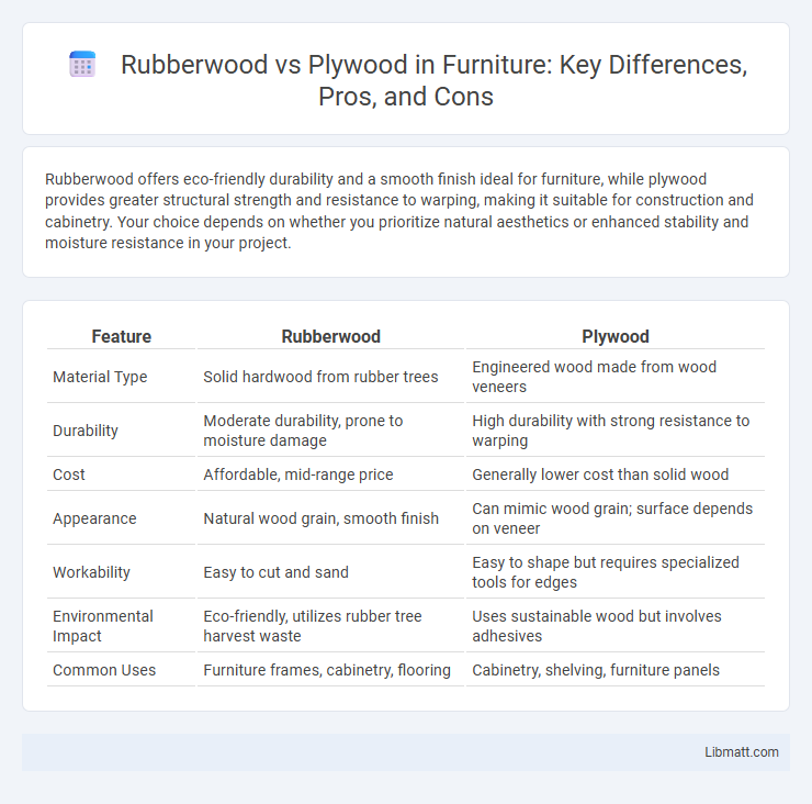 Rubberwood vs Plywood in Furniture: Key Differences, Pros, and Cons