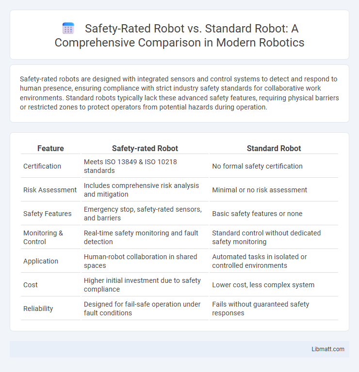 Safety-Rated Robot vs. Standard Robot: A Comprehensive Comparison in Modern Robotics
