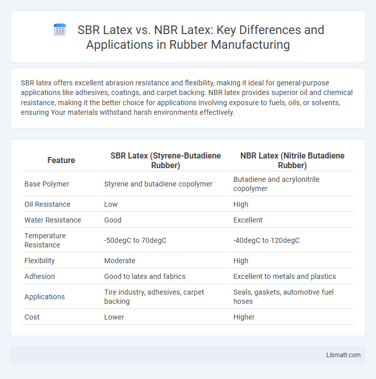 SBR Latex vs. NBR Latex: Key Differences and Applications in Rubber Manufacturing
