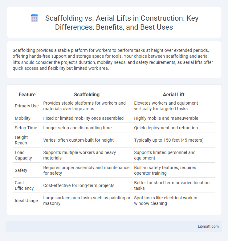 Scaffolding vs. Aerial Lifts in Construction: Key Differences, Benefits, and Best Uses