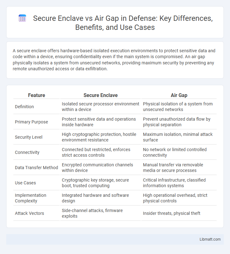 Secure Enclave vs Air Gap in Defense: Key Differences, Benefits, and Use Cases
