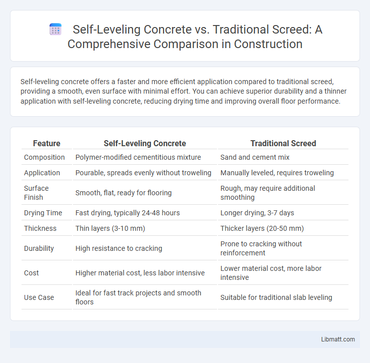 Self-Leveling Concrete vs. Traditional Screed: A Comprehensive Comparison in Construction