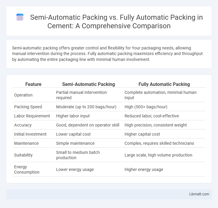 Semi-Automatic Packing vs. Fully Automatic Packing in Cement: A Comprehensive Comparison