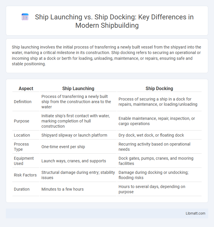 Ship Launching vs. Ship Docking: Key Differences in Modern Shipbuilding