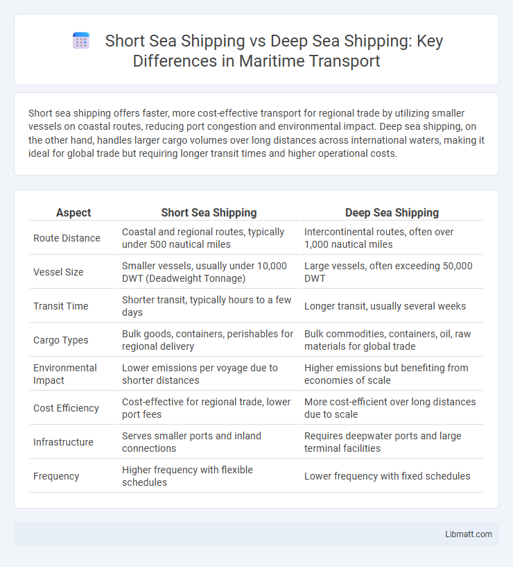 Short Sea Shipping vs Deep Sea Shipping: Key Differences in Maritime Transport