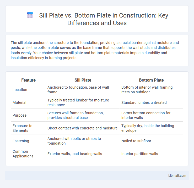 Sill Plate vs. Bottom Plate in Construction: Key Differences and Uses