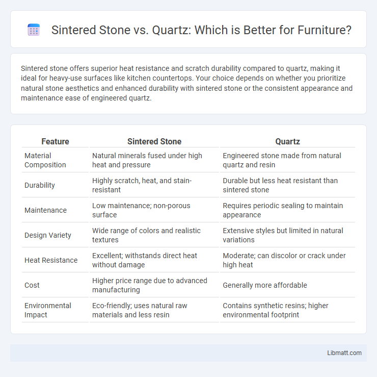 Sintered Stone vs. Quartz: Which is Better for Furniture?