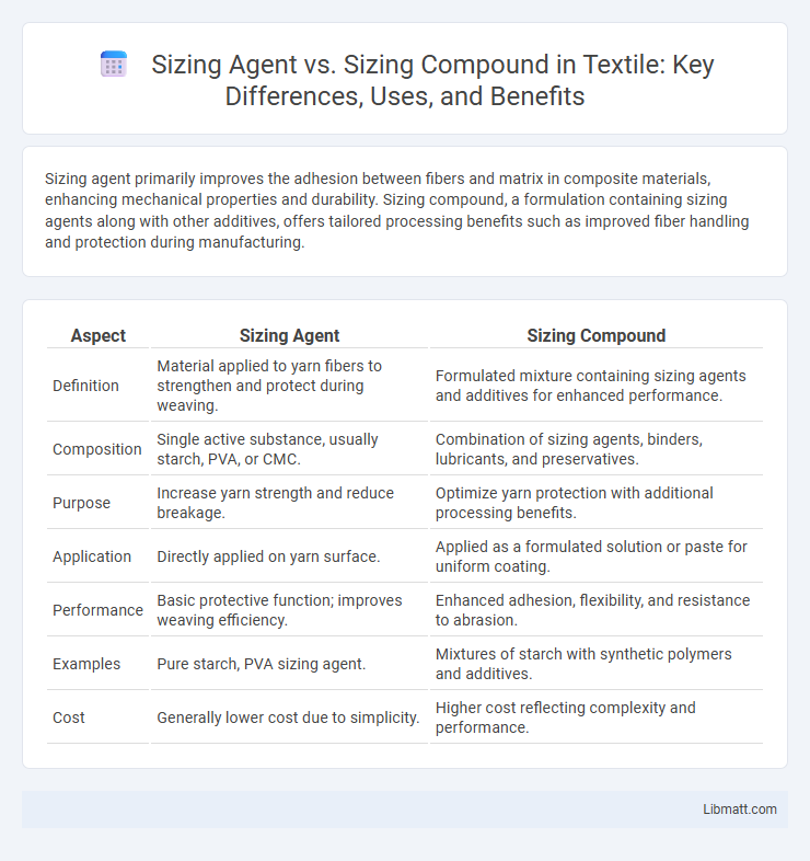 Sizing Agent vs. Sizing Compound in Textile: Key Differences, Uses, and Benefits