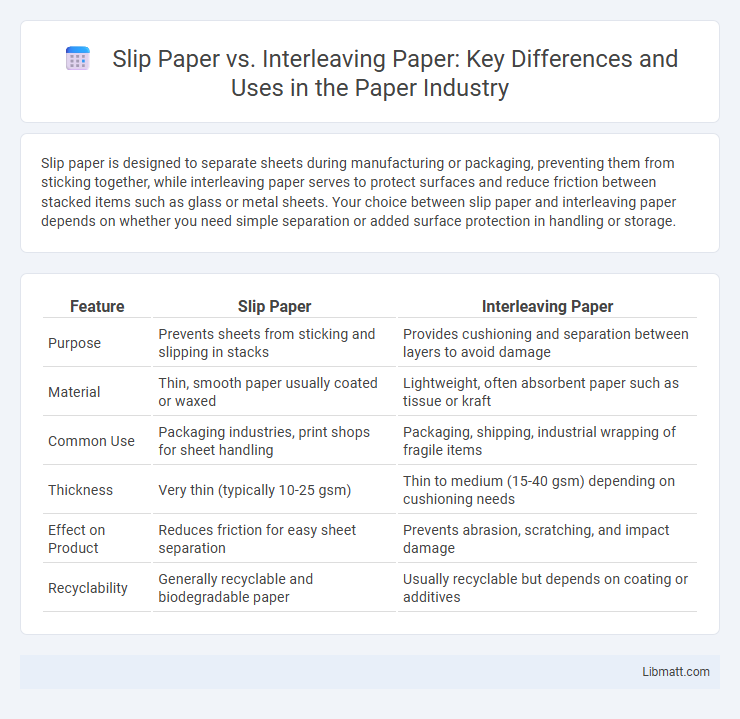 Slip Paper vs. Interleaving Paper: Key Differences and Uses in the Paper Industry