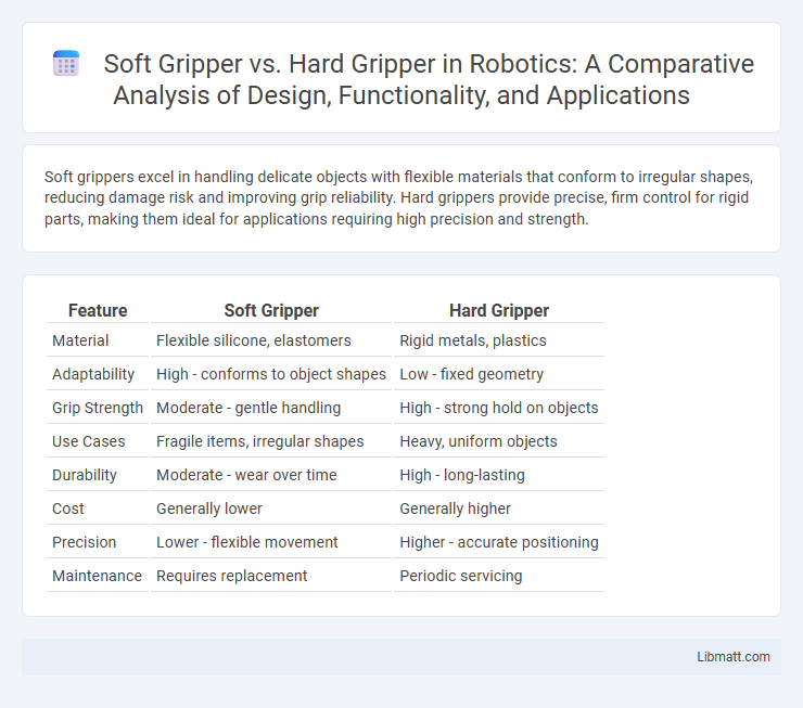 Soft Gripper vs. Hard Gripper in Robotics: A Comparative Analysis of Design, Functionality, and Applications