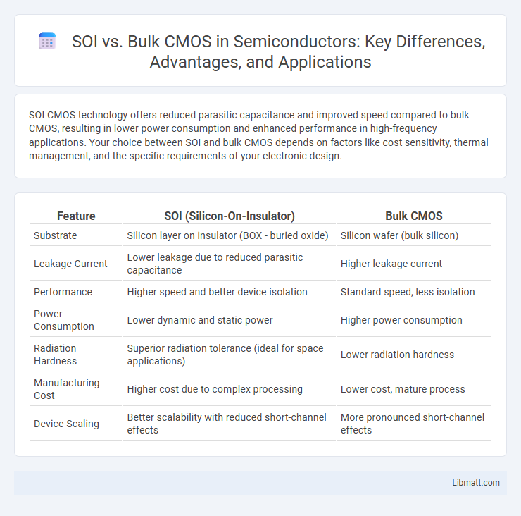 SOI vs. Bulk CMOS in Semiconductors: Key Differences, Advantages, and Applications