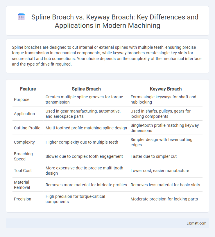 Spline Broach vs. Keyway Broach: Key Differences and Applications in Modern Machining