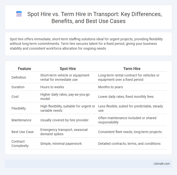 Spot Hire vs. Term Hire in Transport: Key Differences, Benefits, and Best Use Cases