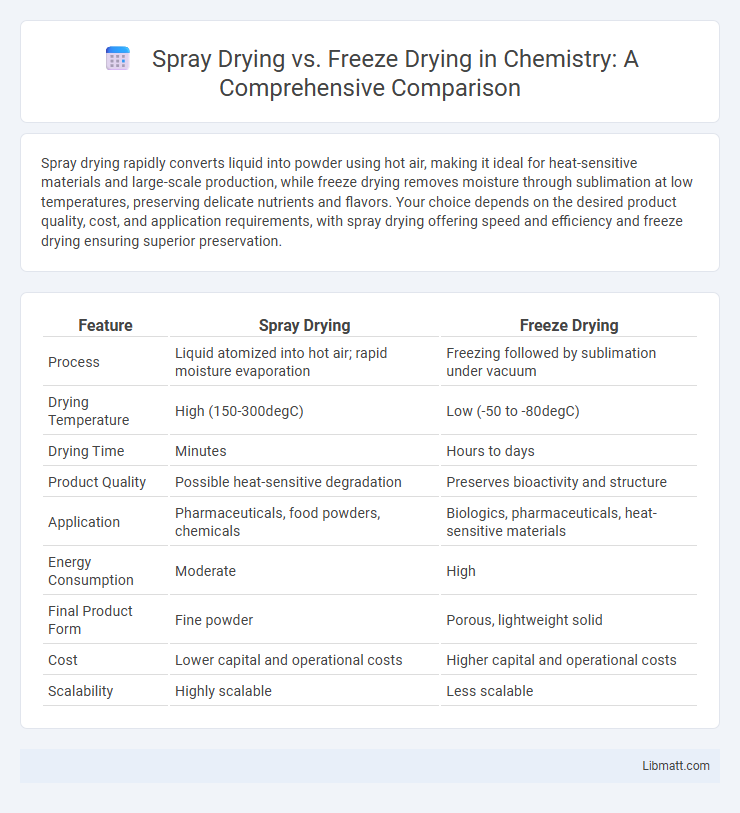 Spray Drying vs. Freeze Drying in Chemistry: A Comprehensive Comparison