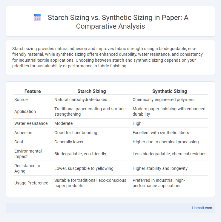 Starch Sizing vs. Synthetic Sizing in Paper: A Comparative Analysis
