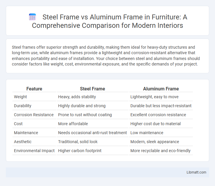 Steel Frame vs Aluminum Frame in Furniture: A Comprehensive Comparison for Modern Interiors