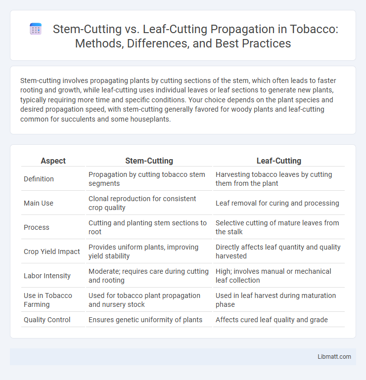 Stem-Cutting vs. Leaf-Cutting Propagation in Tobacco: Methods, Differences, and Best Practices