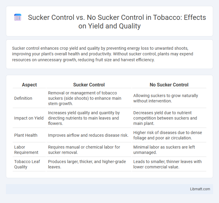 Sucker Control vs. No Sucker Control in Tobacco: Effects on Yield and Quality