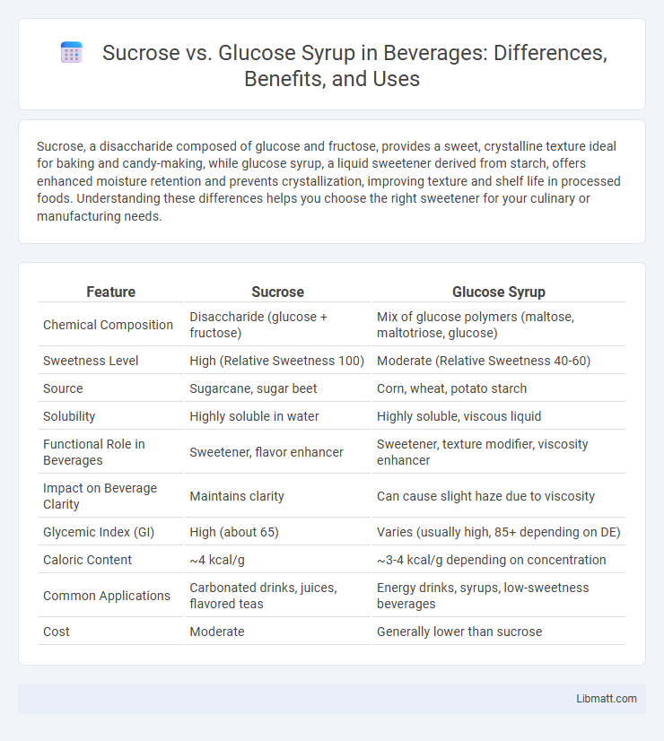 Sucrose vs. Glucose Syrup in Beverages: Differences, Benefits, and Uses