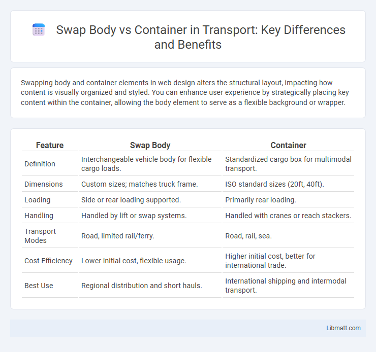 Swap Body vs Container in Transport: Key Differences and Benefits