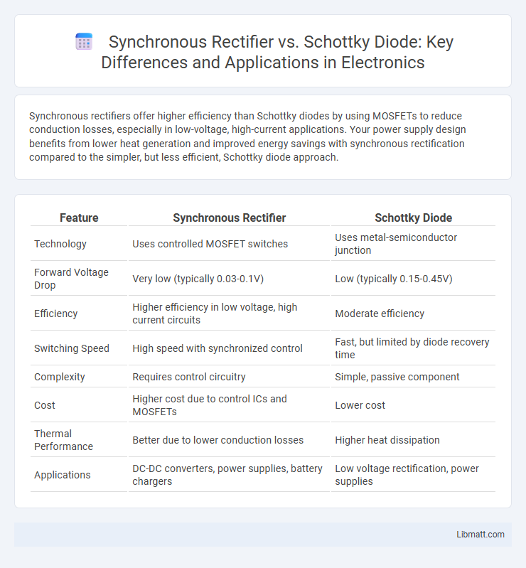 Synchronous Rectifier vs. Schottky Diode: Key Differences and Applications in Electronics