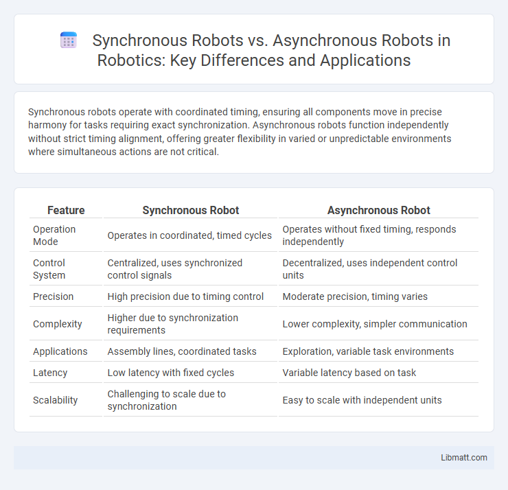 Synchronous Robots vs. Asynchronous Robots in Robotics: Key Differences and Applications