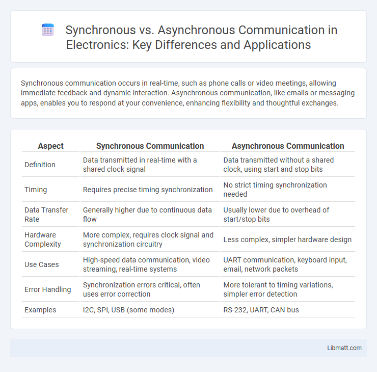 Synchronous vs. Asynchronous Communication in Electronics: Key Differences and Applications