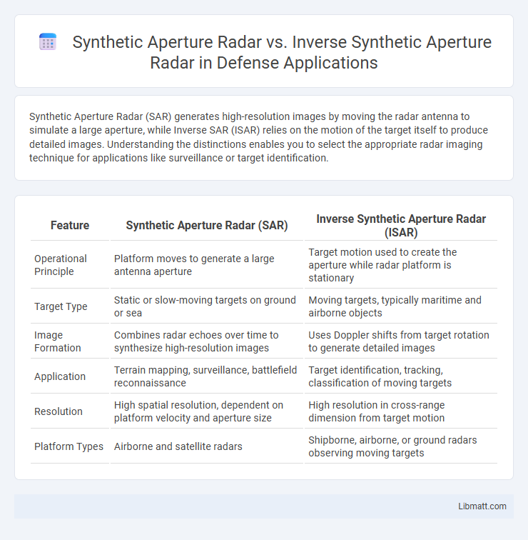 Synthetic Aperture Radar vs. Inverse Synthetic Aperture Radar in Defense Applications