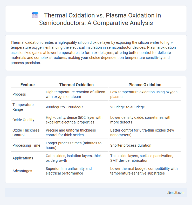 Thermal Oxidation vs. Plasma Oxidation in Semiconductors: A Comparative Analysis